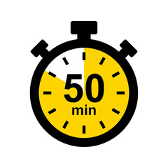Stopwatch icon. 50 min timer