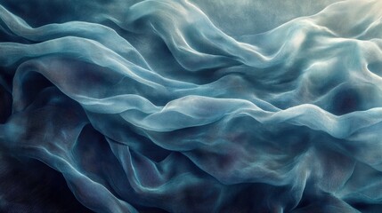 Obraz premium Ethereal sky blue organza