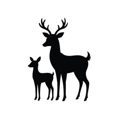 deer silhouette vector illustration