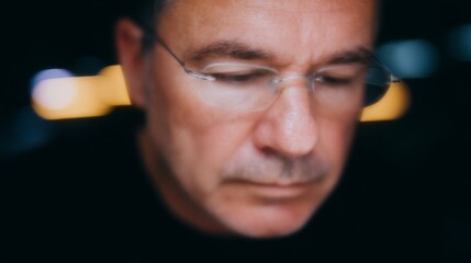 closeup of an optician repairing glasses with handheld magnifier.