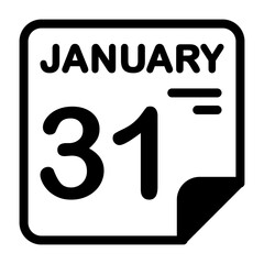 31 January Calendar Icon