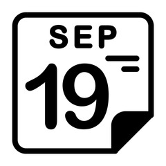 19 September Calendar Icon