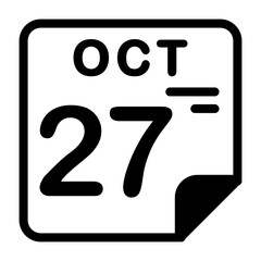 27 October Calendar Icon
