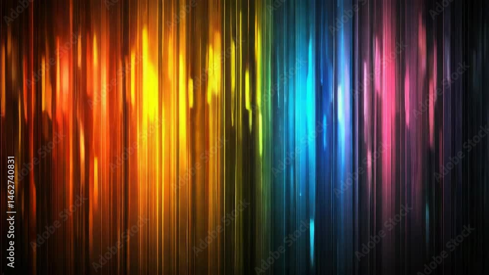 Poster vibrant vertical color stripes create a modern, dynamic visual effect.