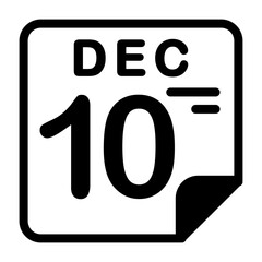 10 December Calendar Icon