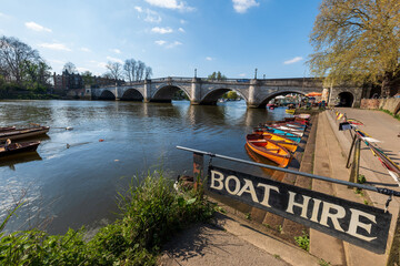 Boats on the river thames, Richmond, United Kingdom