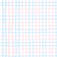 Baby Pink Blue Plaid Gingham Check Hand Drawn Background Pattern Overlay