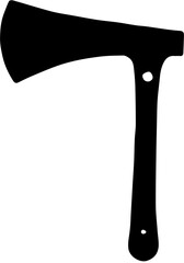 axe on white background
