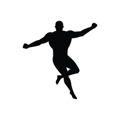 silhouette of a man jumping