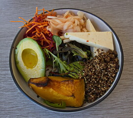 Poke bowl in a restaurant in Australia
