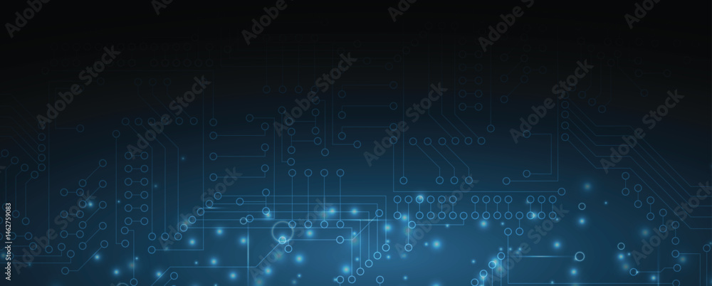 Poster abstract circuit technology concept background