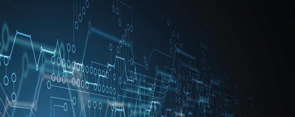 Abstract circuit technology concept background
