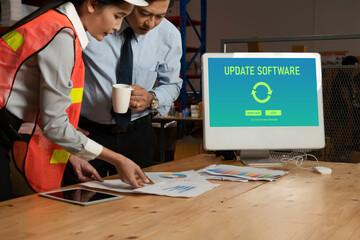 Software update on computer for modish version of device software upgrade