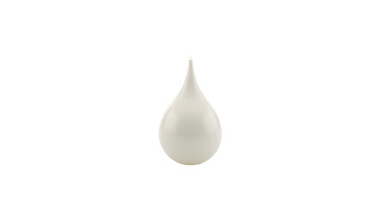 Obraz premium A smooth, white teardrop-shaped object isolated on a clean background, symbolizing purity and simplicity in design