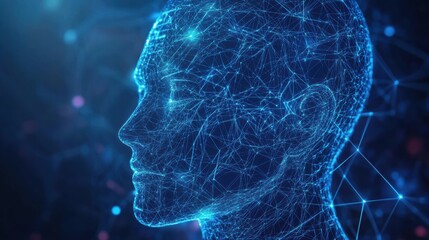Cyber AI-Powered Holographic Interface Generating In