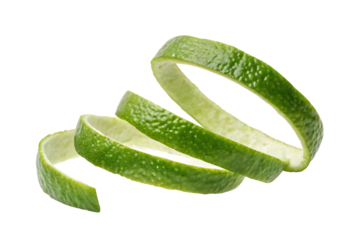 lime fruit peel isolated on white background PNG