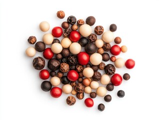 Colorful peppercorns cluster