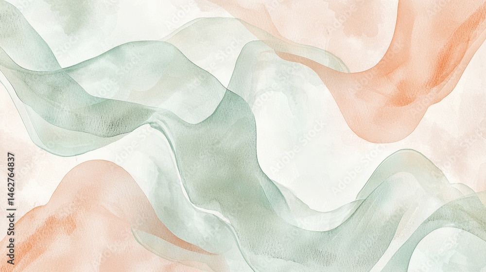 Poster delicate swirls of soft colors blend seamlessly, creating a tranquil visual experience. the gentle c