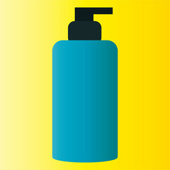 Cosmetic bottles includes a blank spray container, shampoo, lotion, and cream for liquid beauty care and hygiene