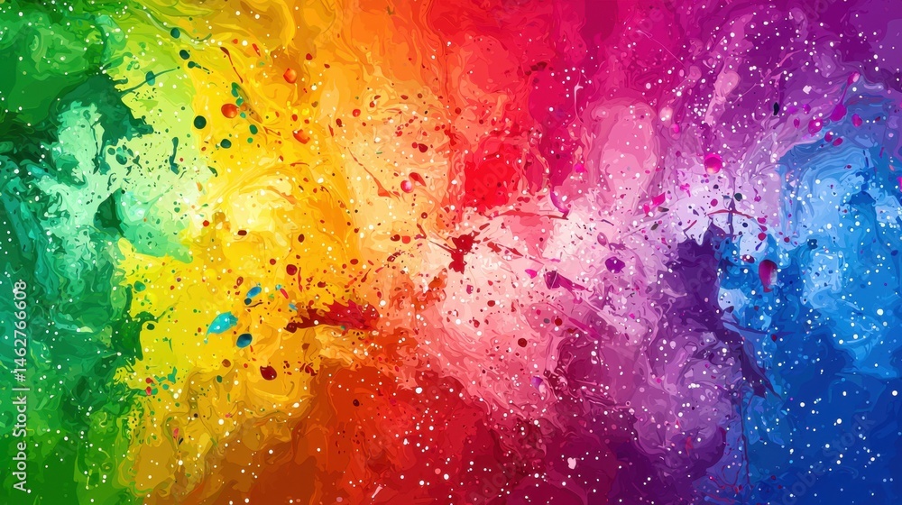 Poster this dynamic artwork displays a stunning array of colors blending seamlessly, with bold splashes and