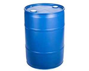 plastic barrel blue isolated on white background PNG