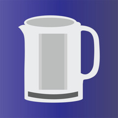 Electric Kettle Illustration and Graphic Art.
