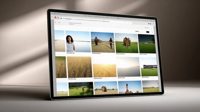 Adobe Stock Homepage Interface with Search Bar and Curated Collections
