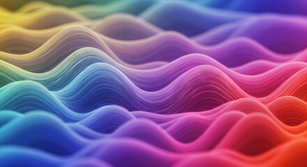 Fototapeta premium A mesmerizing abstract image showing colorful waves in a smooth, dynamic, and flowing design.