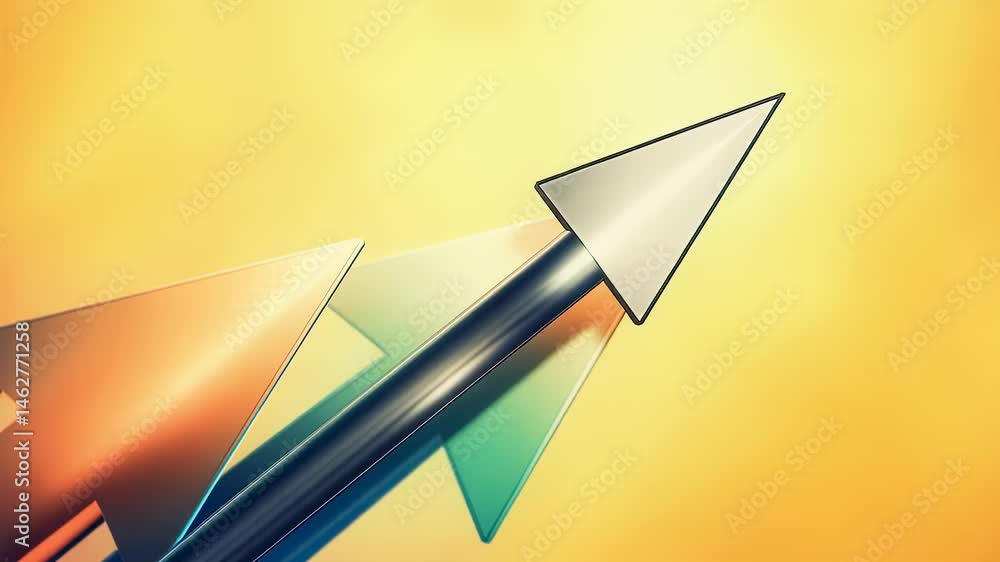 Poster abstract 3d animation arrows pointing upward