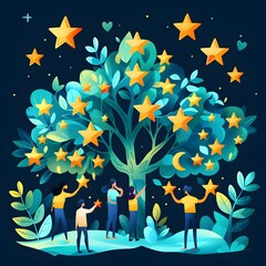 Harvesting Digital Stars in a Fantasy Garden