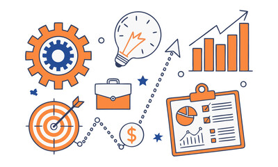 business,corporate,office,analytics,dashboard,infographic,graph,chart,gear,target,bullseye,briefcase,workflow,productivity,organization,data,report,strategy,planning
