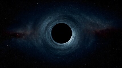 Cosmic Abyss Red Blue Swirls Enveloping Black Hole Gravity's Pull Visualizing Space Time Phenomenon Celestial Event Mystery of the Universe Dark Energy
