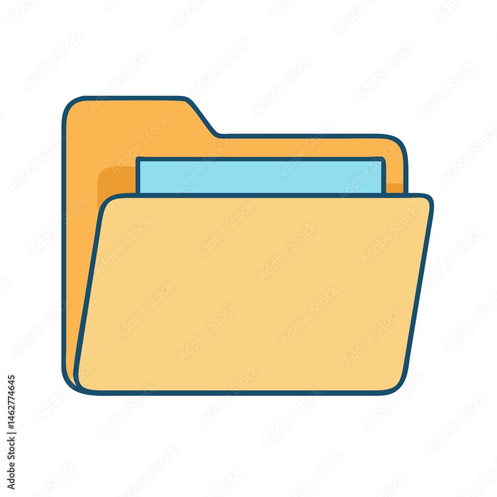 Poster folder document file data storage organization information directory management system icon graphic