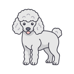 Find cute poodle puppy clip art vector illustration for dog lovers and pet adoption resources online