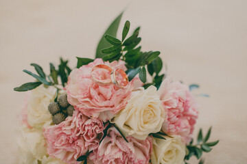 bouquet of roses on a white background