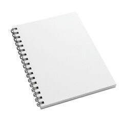 White Blank Paper Notebook isolated on transparent background, PNG 