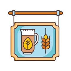 Bar sign beer wheat drink beverage pub brewery alcohol ale craft beer brewery sign design