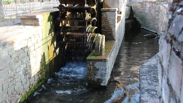 water mill in the river