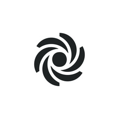 Obraz premium Black hole pin icon logo flat vector design