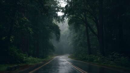 Fototapeta premium Lush Woods Clear Leaves Layering Sunlight Forest Scene Tranquil Nature Woodland Trees Peaceful Environment Scenic View Greenery Outdoor Beauty 