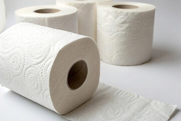 Toilet paper isolated on white background