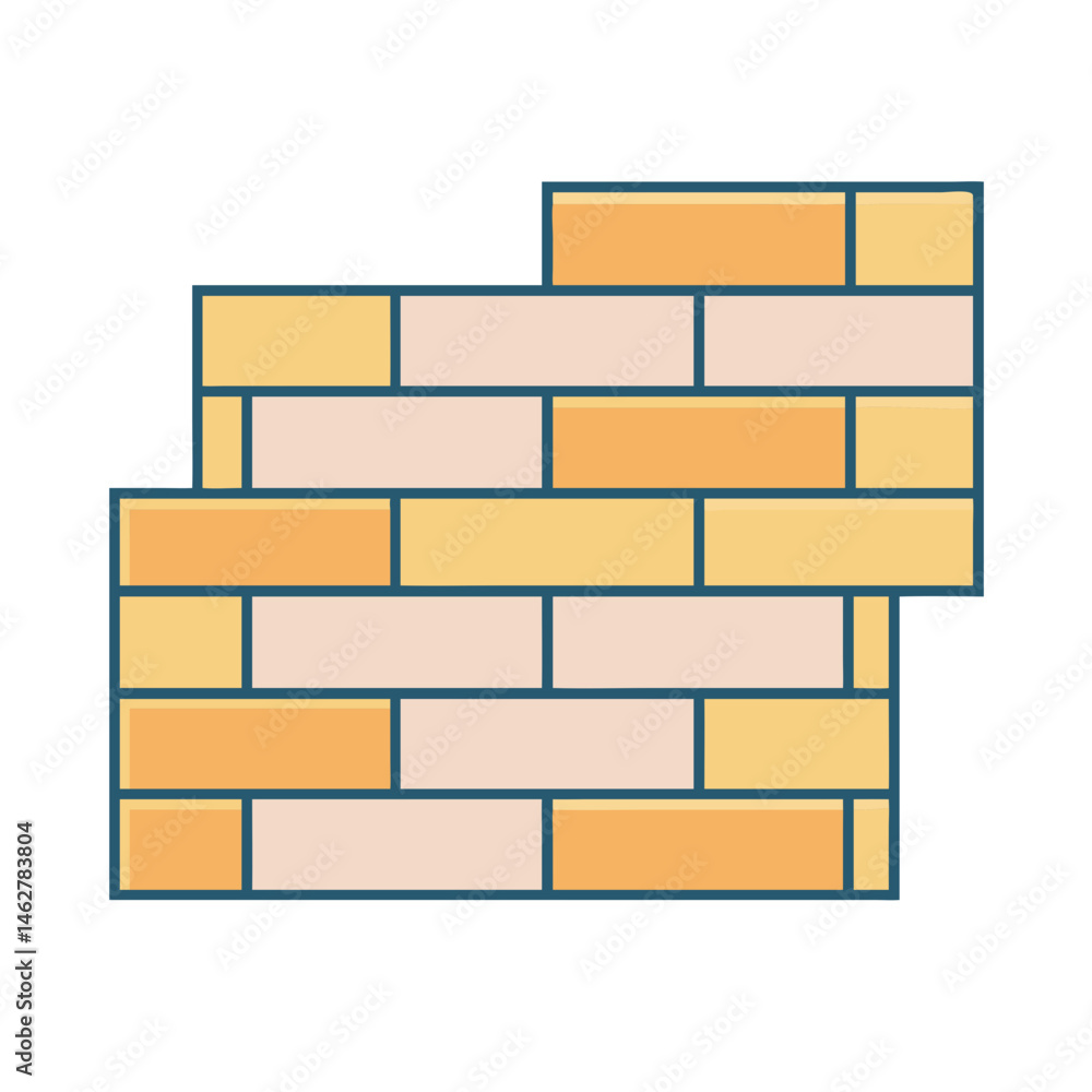 Poster brick wall illustration background pattern texture material design architecture stone block structur