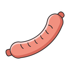 Delicious sausage vector illustration for food lovers and cooking enthusiasts perfect for menus