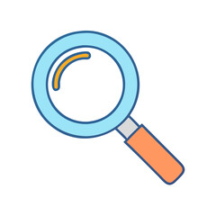 Magnifying glass vector icon search find zoom tool symbol graphic element illustration design clipart