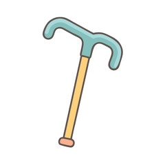Illustration of a walking cane mobility aid for seniors and people with disabilities support