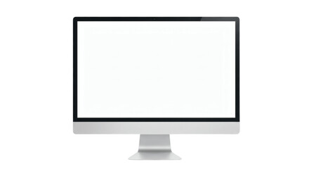 Realistic computer monitor with a blank screen, perfect for UI/UX designers, app demos, and web design mockups