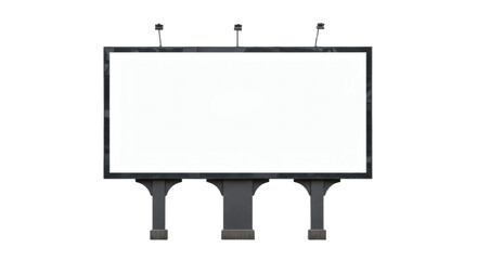 A clean and realistic billboard with a white screen, ideal for advertising mockups, branding presentations, or visual marketing templates