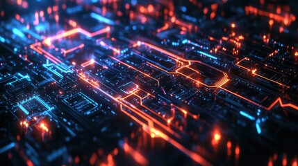 Obraz premium Machine Learning Neural Web Processing Futuristic Al JPEG