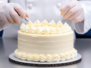 Decorated cake with frosting
