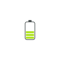 Battery icon logo flat vector design